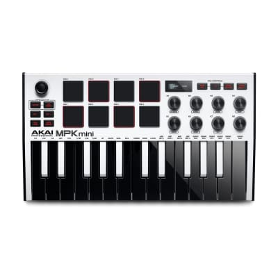 Akai MPK Mini MK3 25-Key Keyboard Controller (White)(New)
