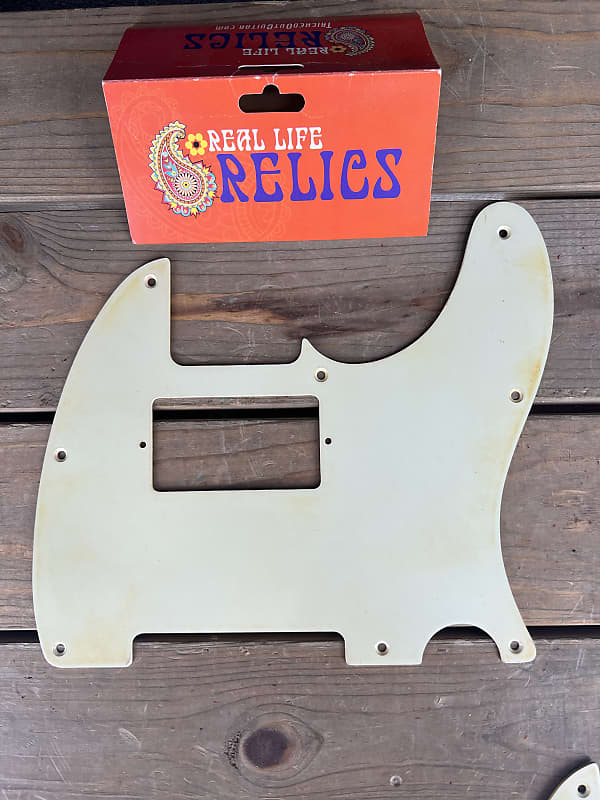 Real Life Relics Aged Mint Telecaster® Pickguard 1 Ply 8 Hole Humbucker Opening   [PGS2] image 1