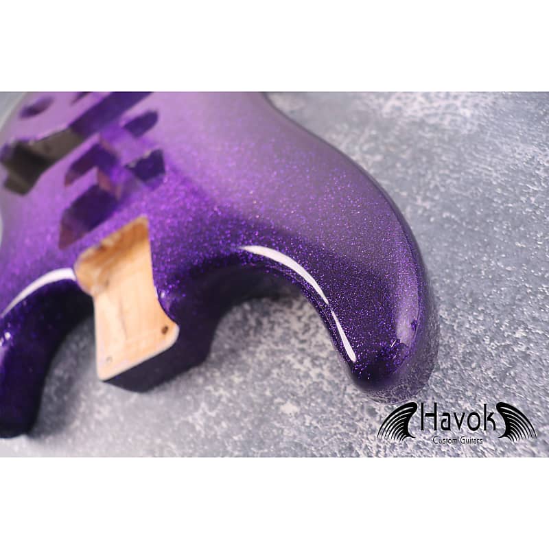 Purple Nebula 2pc Alder Strat Style Body High Gloss | Reverb Canada