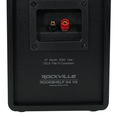 Pair Rockville RockShelf 54B 360w Black 5.25" Home Theater Bookshelf Speakers/4 Ohm image 7