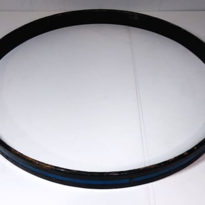 Ludwig 22" Bass Drum Hoops Black w/ Red and Blue Sparkle Inlay- Vistalite? 1970's (?) image 13
