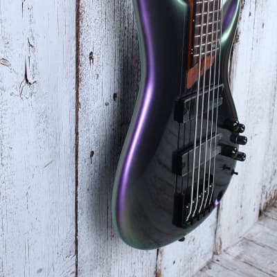 Ibanez SR505E Bass 5 String Electric Bass Guitar Black Aurora Burst Gloss image 8
