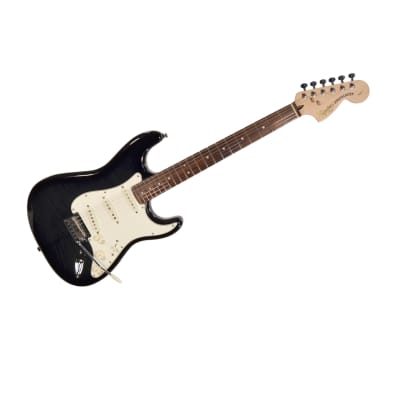 Squier Stratocaster Standard Electric Guitar – Used - Transparent Black Finish for sale