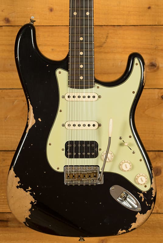 Fender Custom Shop '61 Stratocaster HSS Heavy Relic Black | Reverb UK