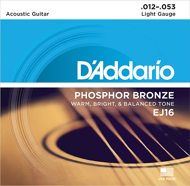 D'Addario EJ16-B25 Phosphor Bronze Acoustic Guitar Strings Light 25 Bulk Sets image 2