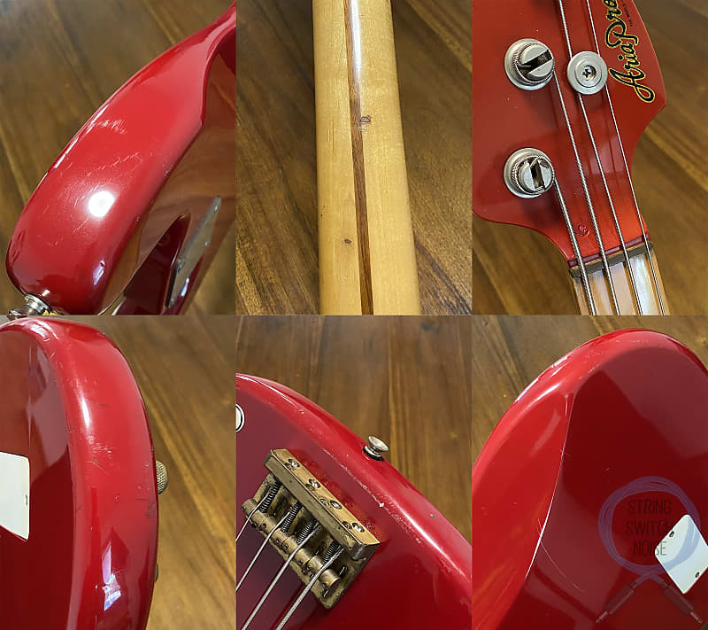 Aria Pro II, Precision Bass,1981, RARE ACTIVE, Dimarzio Pickup, Torino Red
