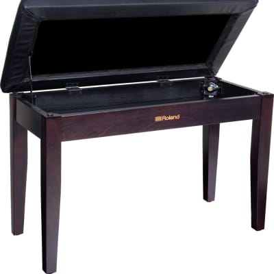 Roland RPB-D100RW Duet Piano Bench with Storage Compartment - Rosewood image 2