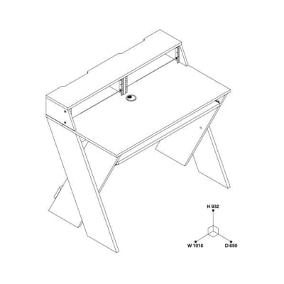 Glorious DJ Table and Studio Workstation, Engineered Wood, One Size