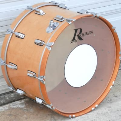 Vintage Rogers  24" Virgin Bass Drum  Swivomatic for Set Kick 1970's Natural 6 Ply Maple image 3