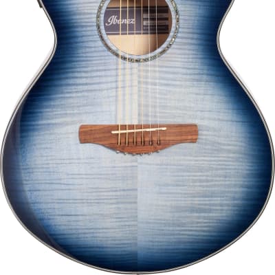 Ibanez AEWC400 AEW Series Acoustic-Electric Guitar, Indigo Blue Burst image 1