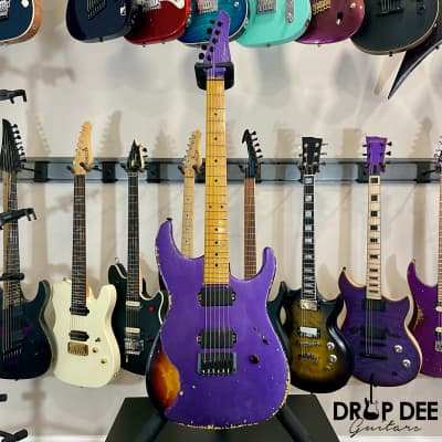 Balaguer Toro USA Heritage Electric Guitar w/ Case-Metallic Purple over Sunburst image 2