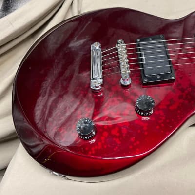 ESP LTD Eclipse Bolt-On Neck Singlecut Guitar - locking tuners missing backs! Red image 6