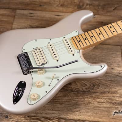 2021 Fender MIM Deluxe Stratocaster HSS VegaTrem w/ Case - Blizzard Pearl image 10