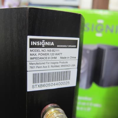 PR NEW Insignia NS-B2111 6.5 Coaxial Stereo/Home Theater Speakers, Box, Manual, Superb Design/Sound 2006 Black image 3