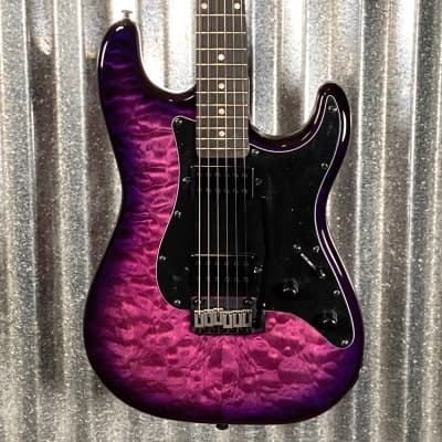 Schecter Traditional Pro Roasted Neck Trans Purple Burst Guitar #0539 Used for sale