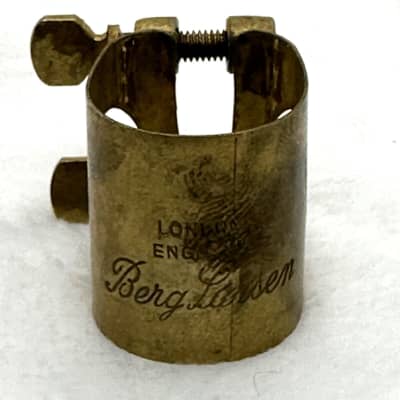 Vintage Berg Larsen Tenor Brass Metal Mouthpiece Ligature for sale