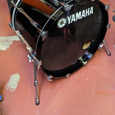 Super Clean! 1980s/1990s Yamaha Japan Rock Tour Custom Black Lacquer 16 x 22" Bass Drum - Looks Fantastic - Sounds Great! image 1