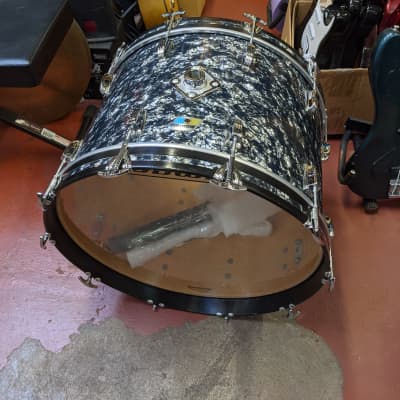 Classic 1970s Ludwig Rewrapped Black Diamond Pearl Drum Set - Super Clean! - Sounds Great! image 10