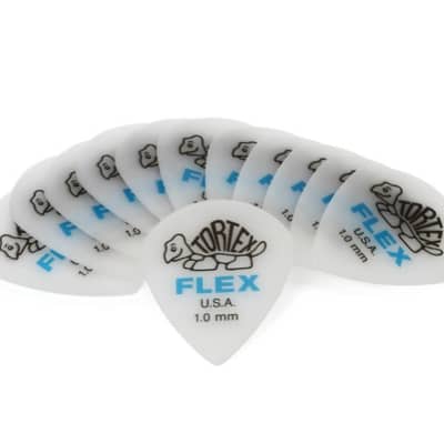 Dunlop 466P100 Tortex Flex Jazz III XL Guitar Picks 1.0mm 12-pack