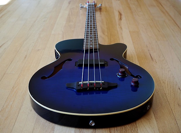 Yamaha BEX4 Hollowbody Acoustic Electric Bass Guitar w/ Piezo Pickup &  Hardshell Coffin Case