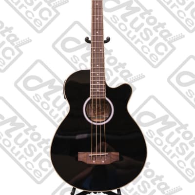 Oscar Schmidt OB100 Acoustic-Electric Bass with Gig Bag - Black, OB100B-G640 image 10