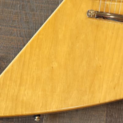 MINTY! 2022 Gibson Custom Shop 1958 Reissue Explorer Natural Korina w/ Black Pickguard + COA OHSC image 8