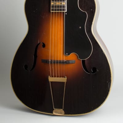 Bacon & Day  Ne Plus Ultra Troubadour Model 3R Arch Top Acoustic Guitar (1933), ser. #33241, vintage tweed hard shell case. image 3