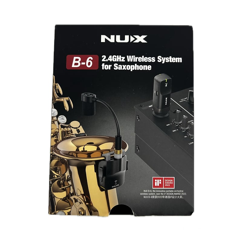 NUX B-6 2.4GHz Wireless Saxophone Microphone System