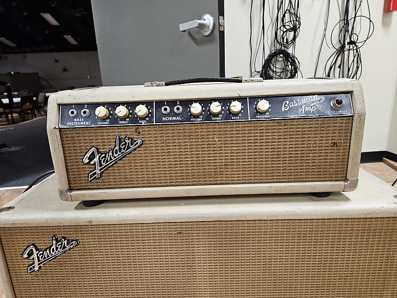 Fender Bassman 6G6-B Blonde Brownface with 2x12 Cab image 1