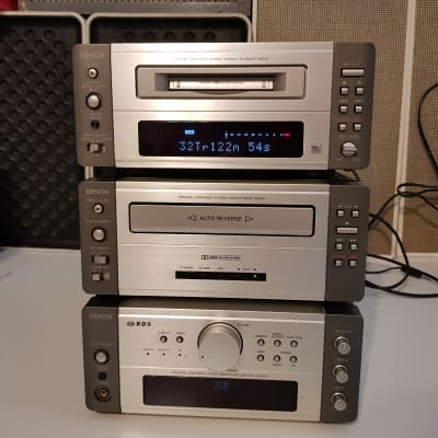 Set DENON Minidisc DMD-M7 Receiver UDRA-M7 Tape Deck DRR-M71998 - Grey Metal image 4