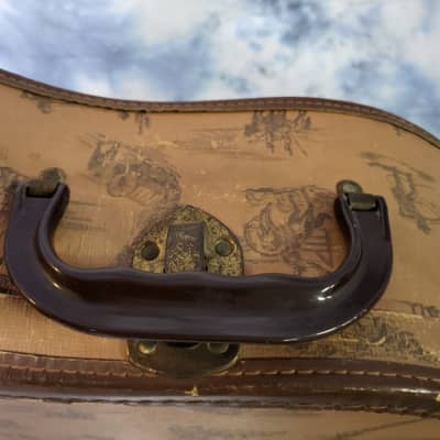Vintage 1958 Silvertone by Harmony 1/2 Size Cowboy Guitar Pro Setup Original Cowboy Soft Shell Case image 15