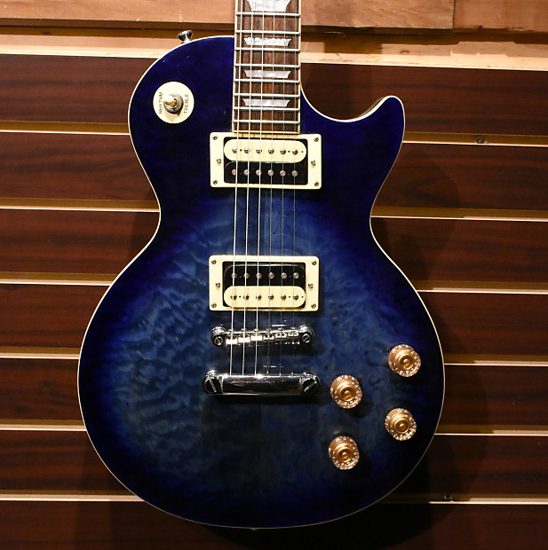 Epiphone Les Paul Classic Quilted Maple Top Trans Blue