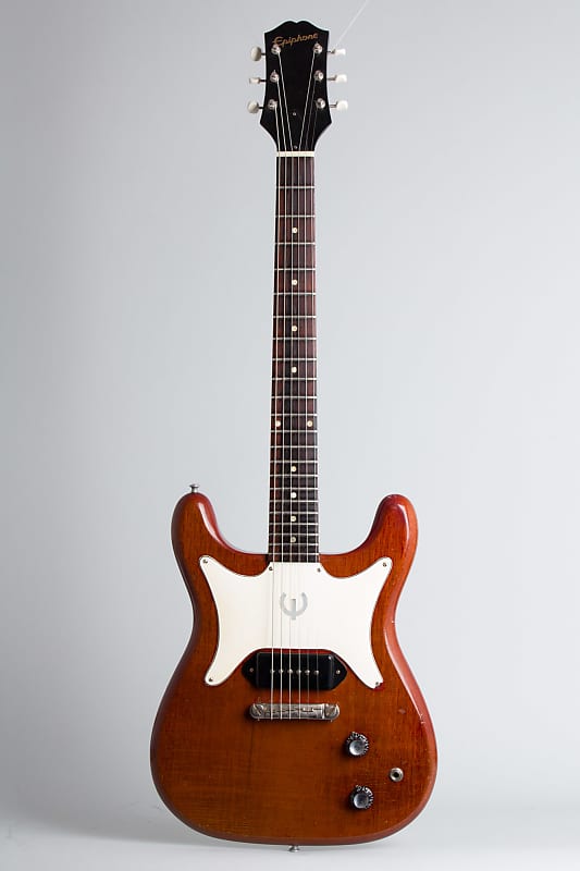Epiphone Coronet SB-533 Solid Body Electric Guitar (1963), ser. #107934,  tweed hard shell case.