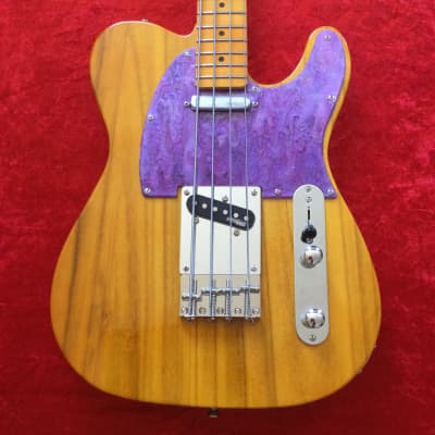 Martyn Scott Instruments Short Scale T Bass Conversion in Yellowed Finish image 6