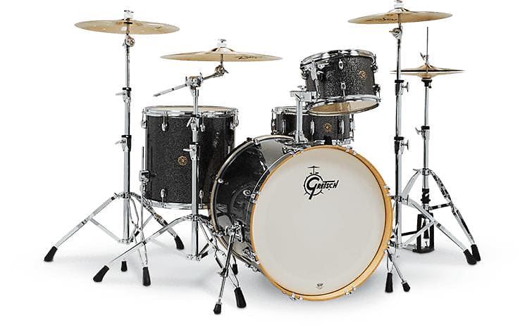 Gretsch Drums Catalina Maple CM1-E824S 4-piece Shell Pack with Snare Drum - Black Stardust image 1