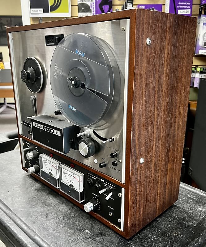 TEAC A-4010SL 1/4 2-Track Reel to Reel Tape Recorder 1972s Original Owner  w/ Bill of Sale and 31 Tapes and Demagnetizer