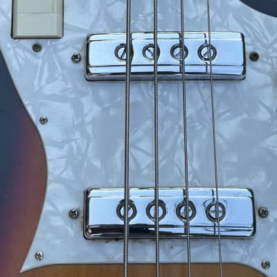 1960s MIJ Rexina Kawai Teisco Short Scale Electric Bass Guitar~Tri Tone Brown Sunburst~Lots of Mojo!~VIDEO! image 22
