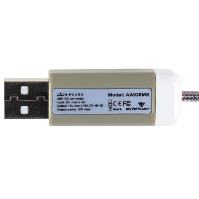 Ripcord USB to 12V Yamaha MU5, MU90, MU90R, MU90B Tone generator-compatible power cable by myVolts image 3