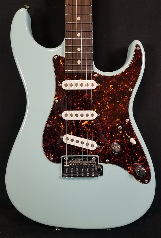 Tom Anderson "The Classic", Rosewood FB, Hum-Canceling Single Coil Pickups, Daphne Blue, W/Bag 2023 image 1