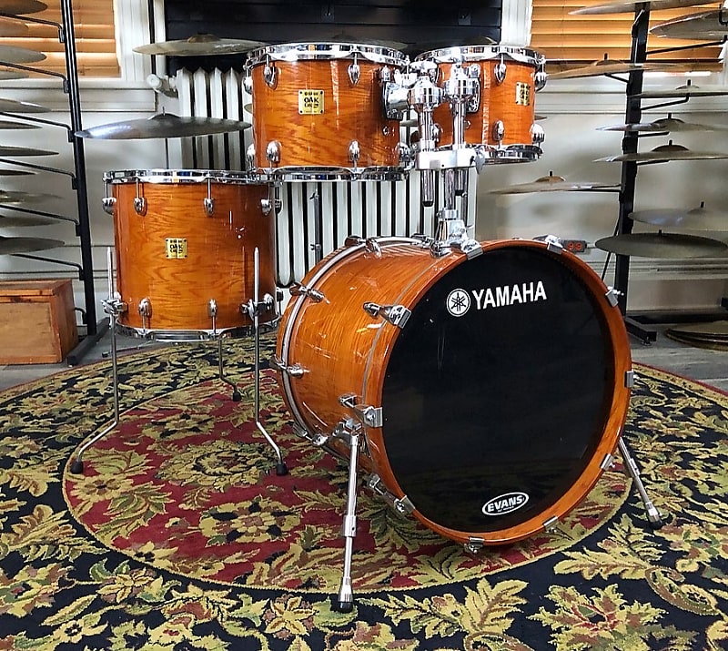 Yamaha Oak Custom Honey Amber Drum Set 10/12/15/20 - Japan