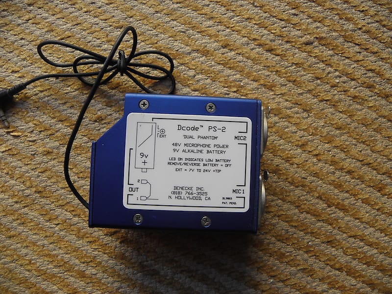 Denecke PS-2 - Portable Dual 48V Phantom Power Supply image 1