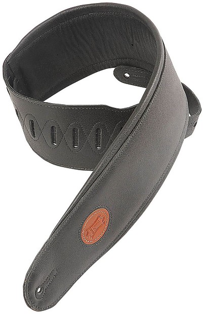 Levy's MSS2-4-BLK Signature Series 4.5" Garment Leather Bass Guitar Strap w/ Heavy Padding imagen 1