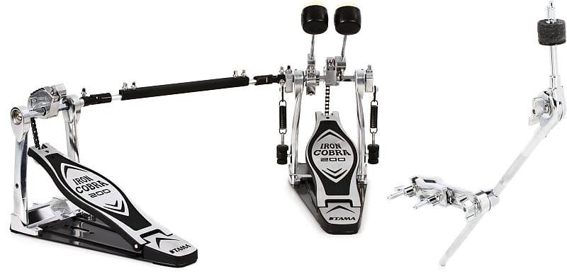 Tama HP200PTW Iron Cobra 200 Double Bass Drum Pedal Bundle with