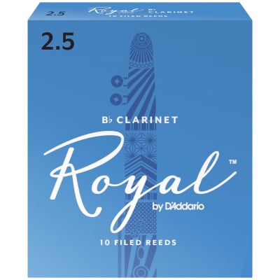Royal by D'Addario Bb Clarinet Reeds Strength 2.5 10-pack