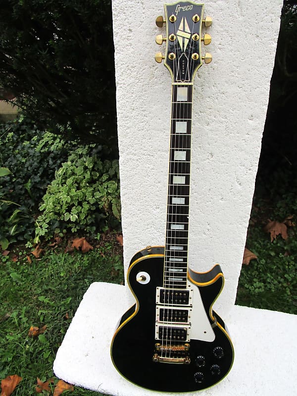 Greco Peter Frampton Les Paul Custom Guitar, 1979, Japan, Black, 3