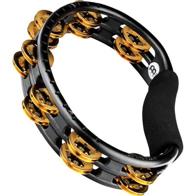 Meinl Percussion TMT1B-BK ABS Plastic Handheld Tambourine, Brass