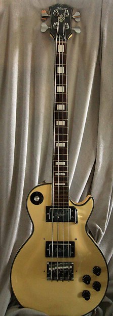 Hoyer  LP Bass  White- Grover tuners, 30" scale  cool player, sounds great ! Made in Germany RARE image 1