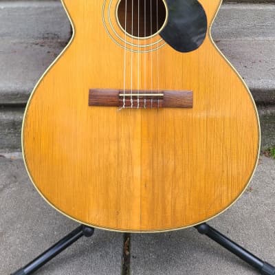 Vintage Hofner Concert Grand Classical Acoustic Guitar Natural Finish Spruce Top w/Case~See VIDEO! image 2