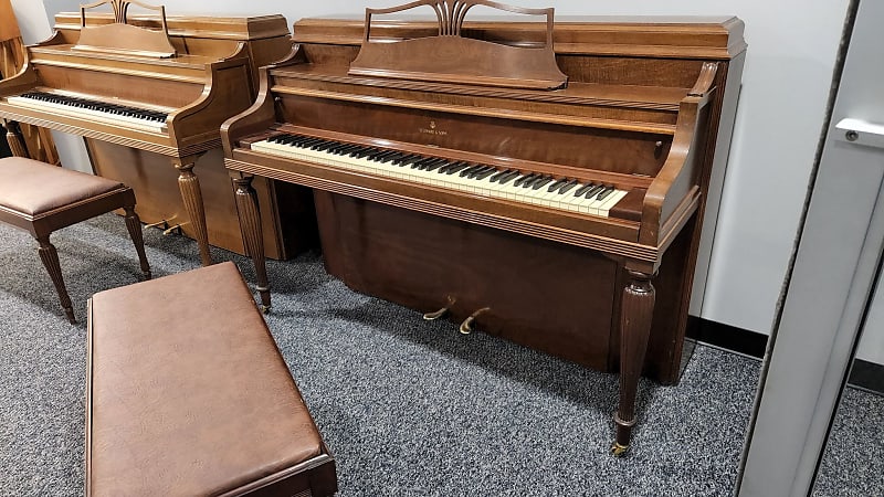 Steinway Model F Walnut Console Upright Piano Manufactured 1959 in Queens, NY image 1