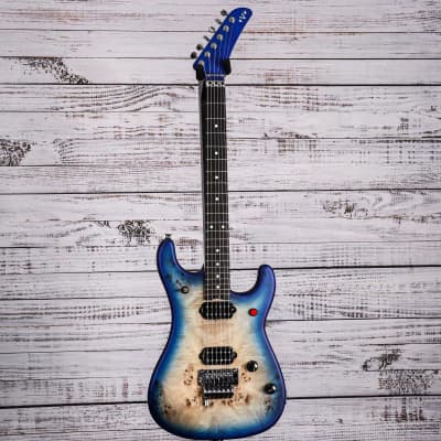 EVH 5150 Deluxe Poplar Burl Electric Guitar | Aqua Burst image 2